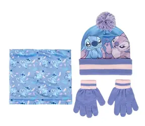 Cerdá STITCH zestaw zimowy (czapka, komin i rękawiczki) 