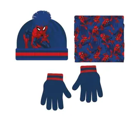 Cerdá Spiderman Zestaw zimowy dla dzieci (czapka, komin i rękawiczki) 