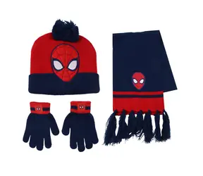 Cerdá Spiderman Dziecięcy zestaw zimowy (czapka, szalik i rękawiczki) 