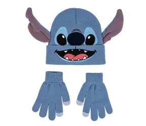 Cerdá STITCH Zestaw zimowy dla dzieci (czapka i rękawiczki) 