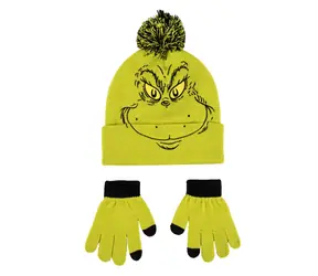 Cerdá Grinch Dziecięcy zestaw zimowy (czapka i rękawiczki)