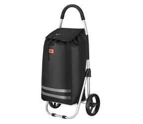 NILS NC4304 Torba zakupowa składana na kółkach 45L czarna