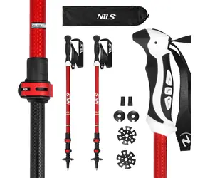 Kije trekkingowe NILS TK8601 czerwone