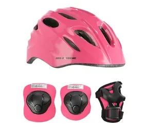 Kask NILS Extreme MTW01+H210 z ochraniaczami różowy