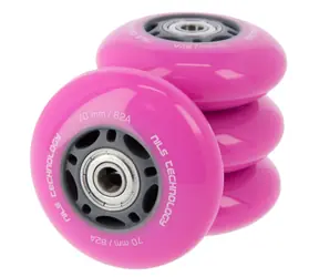 Koła NILS Extreme PU 70x24mm ABEC 7 PU z łożyskami różowe