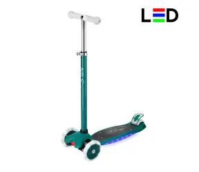 NILS Fun HLB1310 Trójkołowa hulajnoga dziecięca z diodami LED w kolorze zielonym