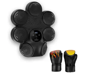 Elektroniczna tarcza bokserska HMS TB30 z diodami LED / Bluetooth i rękawicami (maszyna do boksu muzycznego)