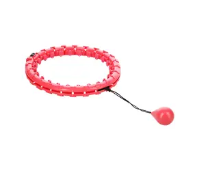 HMS FH01 Masażer hula hoop z ciężarkami czerwony