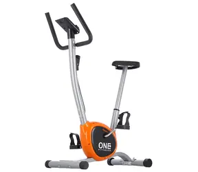 Rower treningowy mechaniczny One Fitness RW3011 w kolorze srebrno-pomarańczowym
