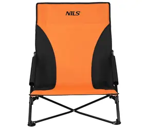 Krzesło plażowe NILS NC3035 pomarańczowo-czarne