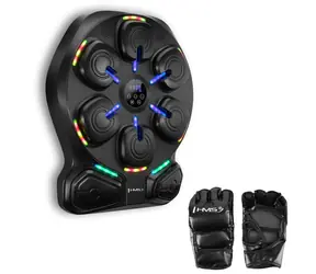 Elektroniczna tarcza bokserska HMS TB13 z diodami LED, Bluetooth i rękawicami (maszyna do boksu muzycznego)