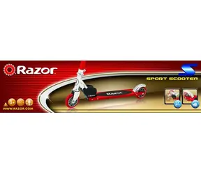 Razor 13073058 S Hulajnoga dziecięca klasyczna czarno-czerwona / od 5 lat
