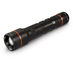 Connect IT GLEAM 1000R czarna / latarka ręczna LED / 10 W / 1000 lm / akumulator 2200 mAh / USB-C / IP44 / akumulator