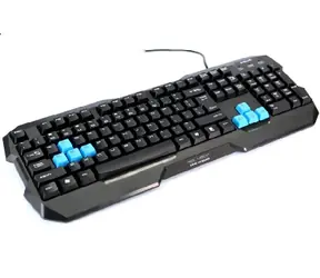 Klawiatura E-BLUE Polygon / do gier / odporna na zalanie / USB / US / czarna