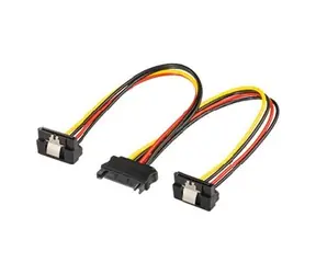 PremiumCord Rozdzielacz zasilania dla HDD SATA - 2x SATA wygięty pod kątem 90°