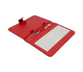 Skórzane etui Airen AiTab 1 etui na tablet 7" czerwone / z klawiaturą USB / CZ / SK