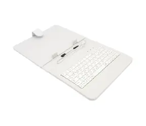 Airen AiTab Leather Case 2 skórzane etui na tablet 8" biały / z klawiaturą USB / CZ / SK 