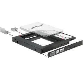 Ramka montażowa DeLock Slim SATA 5.25 do 1 dysku twardego lub SSD SATA 2.5"