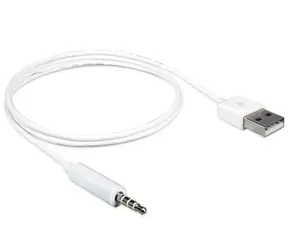 DeLock Cable USB-A męski > gniazdo stereo 3,5 mm męskie 4-pinowe / IPod Shuffle / 1 m