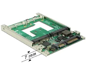 Konwerter DeLock 2,5" SATA 22 pin > mSATA z RAID