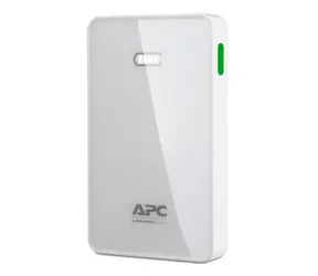 Mobilny zasilacz APC / 10 000 mAh / Li-polimer / biały