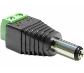 DeLock adapter DC 2,5 x 5,5 mm męski na listwie zaciskowej / 2 piny 