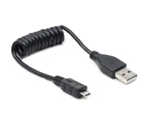 Kabel Gembird micro USB 2.0 / 0,6m / zwinięty / czarny