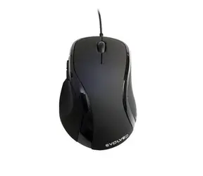 Evolveo Laserwire ML-507B / Mysz / Laser / USB / 1600 dpi / 5 przycisków / Czarny