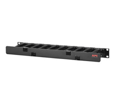 Poziomy menedżer kabli APC / głębokość 1U x 4 cale / jednostronny z pokrywą