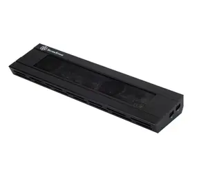 Silverstone SST-NB02B / HUB USB / RJ-45 / porty audio / 5x USB 2.0 / czarny