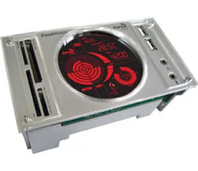 AeroCool CoolWatch / panel wielofunkcyjny do pozycji 2x5,25" / srebrny