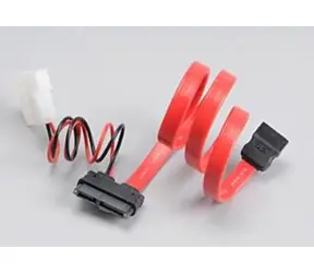 Akasa AK-CB050-40 / redukcja kabla z zasilacza slimline SATA na zasilacz SATA i MOLEX / 40cm