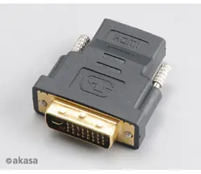 Akasa AK-CBHD03-BK / reduktor / DVI męski na HDMI żeński / styki pozłacane