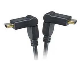 Akasa AK-CBHD11-20BK / kabel połączeniowy HDMI / złącza pozłacane / głowice obrotowe / 2m
