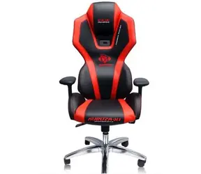 Fotel gamingowy E-BLUE AUROZA / 124cm / odchylany do 118° / skóra syntetyczna / czarno-czerwony