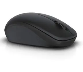 DELL WM126 czarna / Bezprzewodowa mysz optyczna / 1000dpi / 3 przyciski / USB / 1x bateria AA