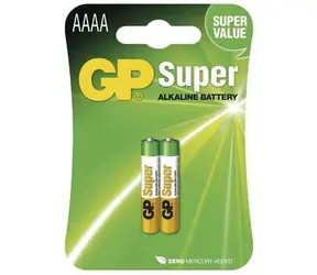 Baterie alkaliczne GP AAAA / 1,5V / (LR8D425) / 2 opakowania blistrowe