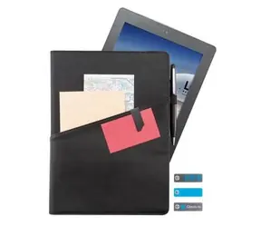 XD Design Komo 9-10" uniwersalny skórzany pokrowiec z uchwytem na tablet / czarny
