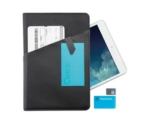 XD Design Komo 7-8" uniwersalny skórzany pokrowiec z uchwytem na tablet / czarny