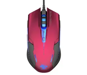 E-BLUE Auroza G czerwona / Mysz optyczna do gier / 3000DPI / 6 przycisków / 1 kółko / przewodowa (USB)