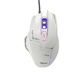 E-BLUE Mazer biała / Mysz optyczna do gier / 2500DPI / 6 przycisków / 1 kółko / przewodowa (USB)