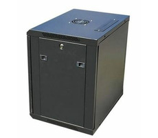 Szafka ścienna DATACOM 19" 12U/450mm / kolor czarny / drzwi szklane