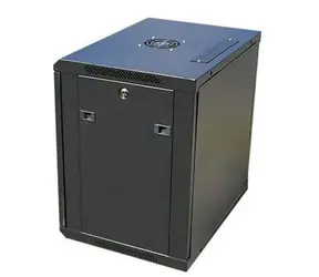 Szafka ścienna DATACOM 19" 12U/450mm / kolor czarny / drzwi szklane