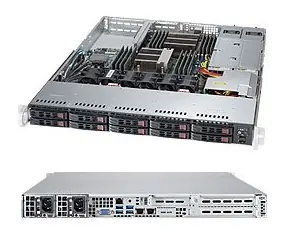 Serwer SuperMicro 1U (SYS-1028R-WTRT) / 2x LGA2011-3 / iC612 / 16x DDR4 ECC R / 10x SATA3 HS (2,5") / 2x700W / 2x10GbE