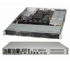 Serwer SuperMicro 1U (SYS-6018R-WTR) / 2x LGA2011-3 / iC612 / 16x DDR4 ECC R / 4X SATA3 HS (3,5") / 2x1GbE / 2x700W