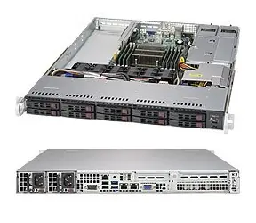Serwer SuperMicro 1U (SYS-1018R-WC0R) / 1x LGA2011-3 / iC612 / 8x DDR4 ECC R / 8x SATA HS (2.5") / 2x700W / IPMI