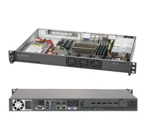 Serwer SuperMicro mini1U (SYS-5019S-L) / 1x LGA1151 / iC232 / 4X DDR4 ECC / 1x 3,5" Fix SATA / 200W / IPMI