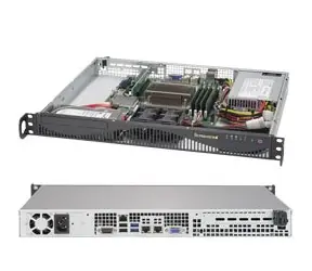 Serwer SuperMicro mini1U (SYS-5019S-ML) / 1x LGA1151 / iC236 / 4X DDR4 ECC / 2x 3,5" Fix SATA / 350W / IPMI