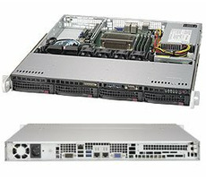 Serwer SuperMicro 1U (SYS-5019S-M) / 1x LGA1151 / iC236 / 4X DDR4 ECC / 4X 3,5" HS SATA3 / 350W / IPMI