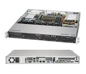 Serwer SuperMicro 1U (SYS-5019S-M) / 1x LGA1151 / iC236 / 4X DDR4 ECC / 4X 3,5" HS SATA3 / 350W / IPMI